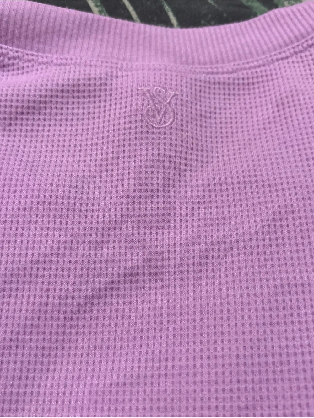 Victoria's Secret Lavender Waffle Knit Long Sleeve Sleep Shirt